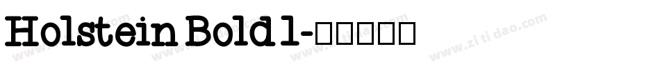 Holstein Bold1字体转换